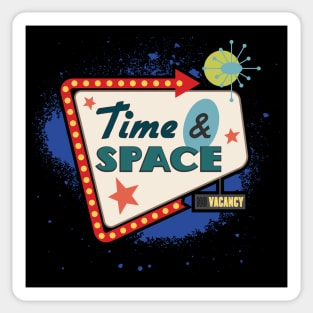 Time & Space motel sign Sticker